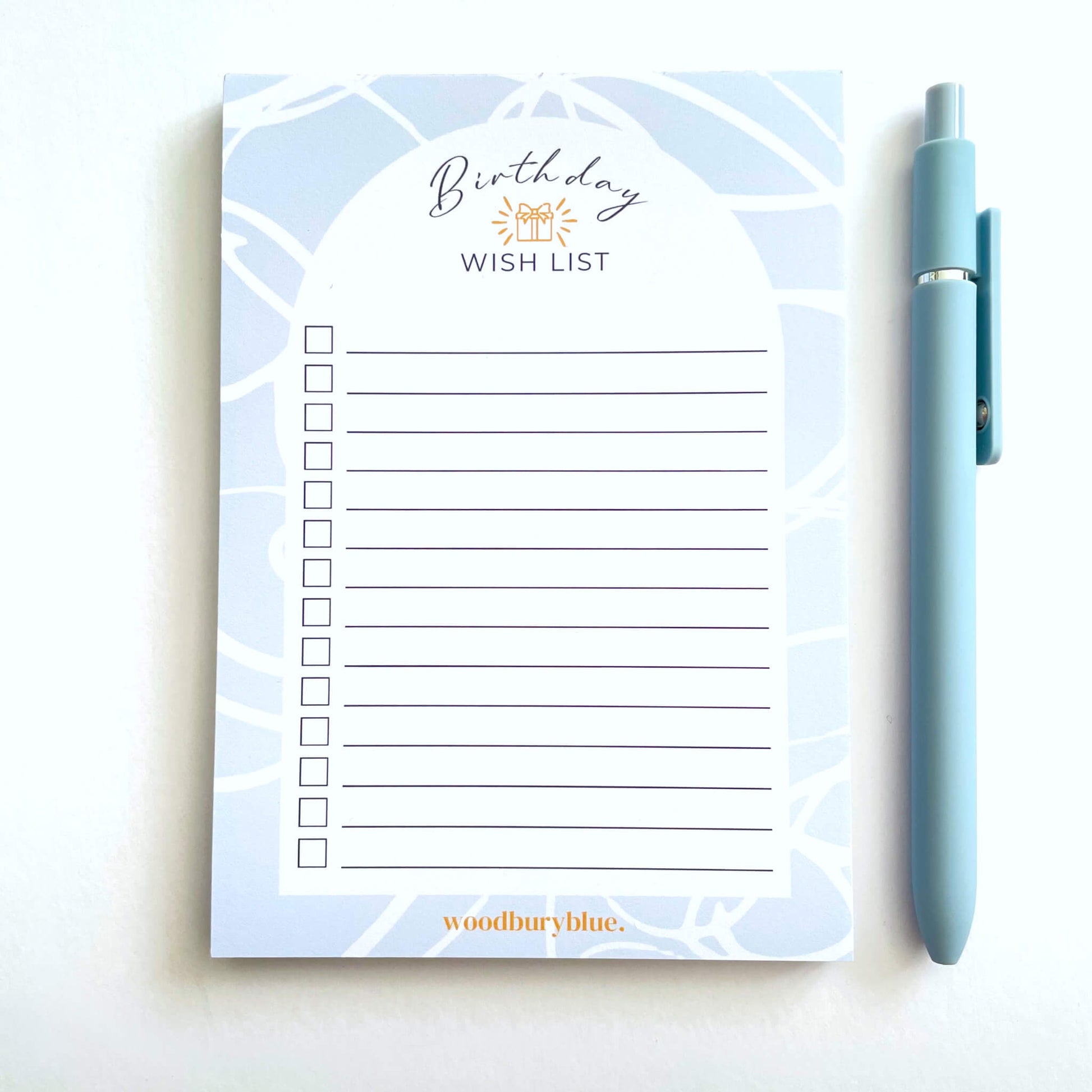 A6 birthday wish list notepad