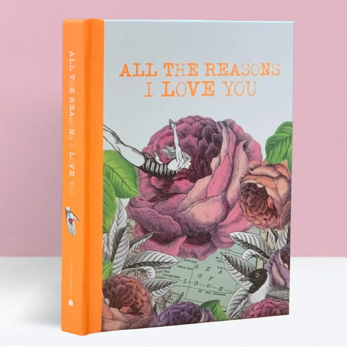 All the Reasons I Love You hardback gift book with colourful vintage-inspired floral illustrations