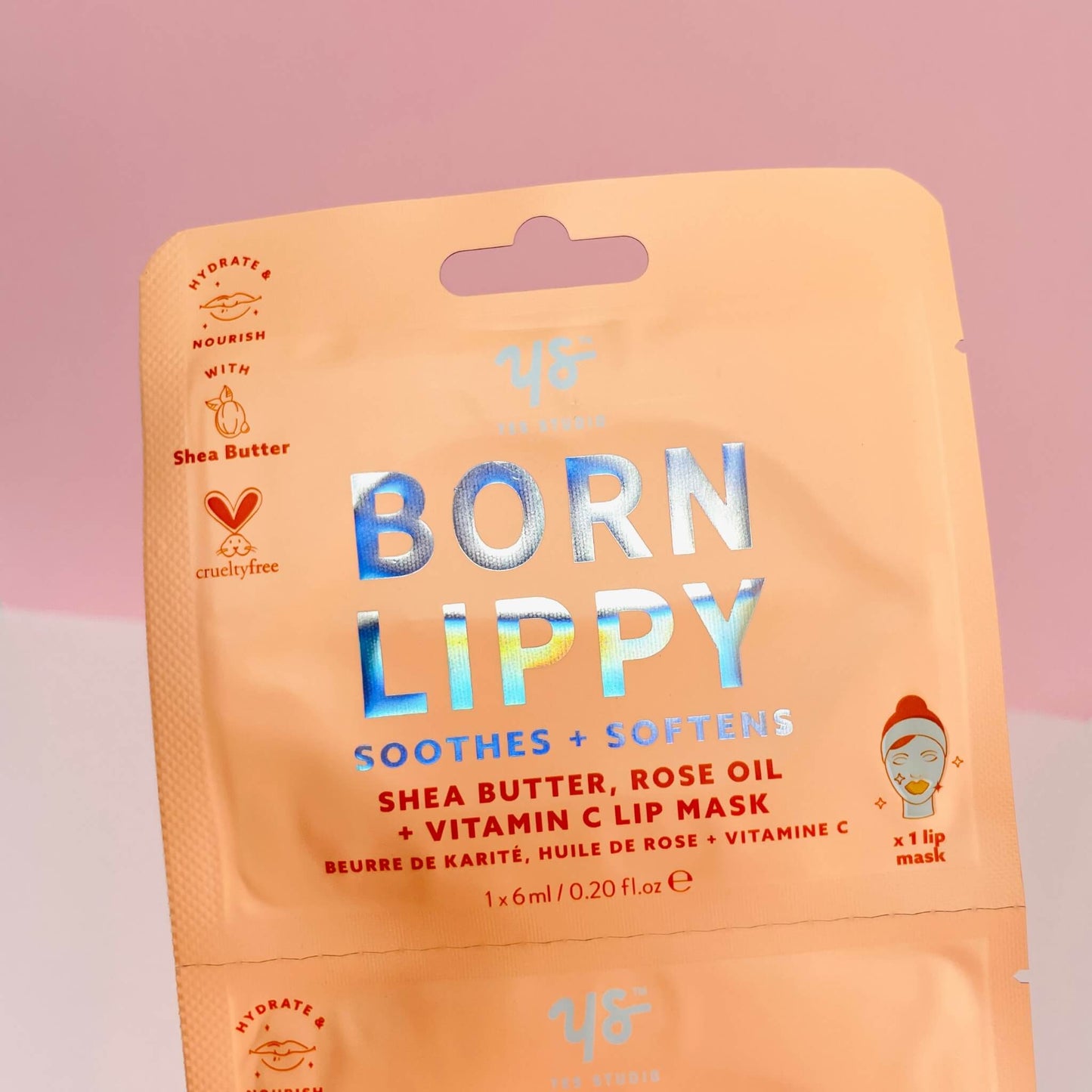 Born Lippy lip mask with shea butter, rose oil and vitamin C