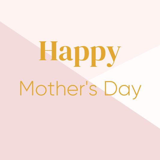 Pink, white and gold happy mother's day notecard