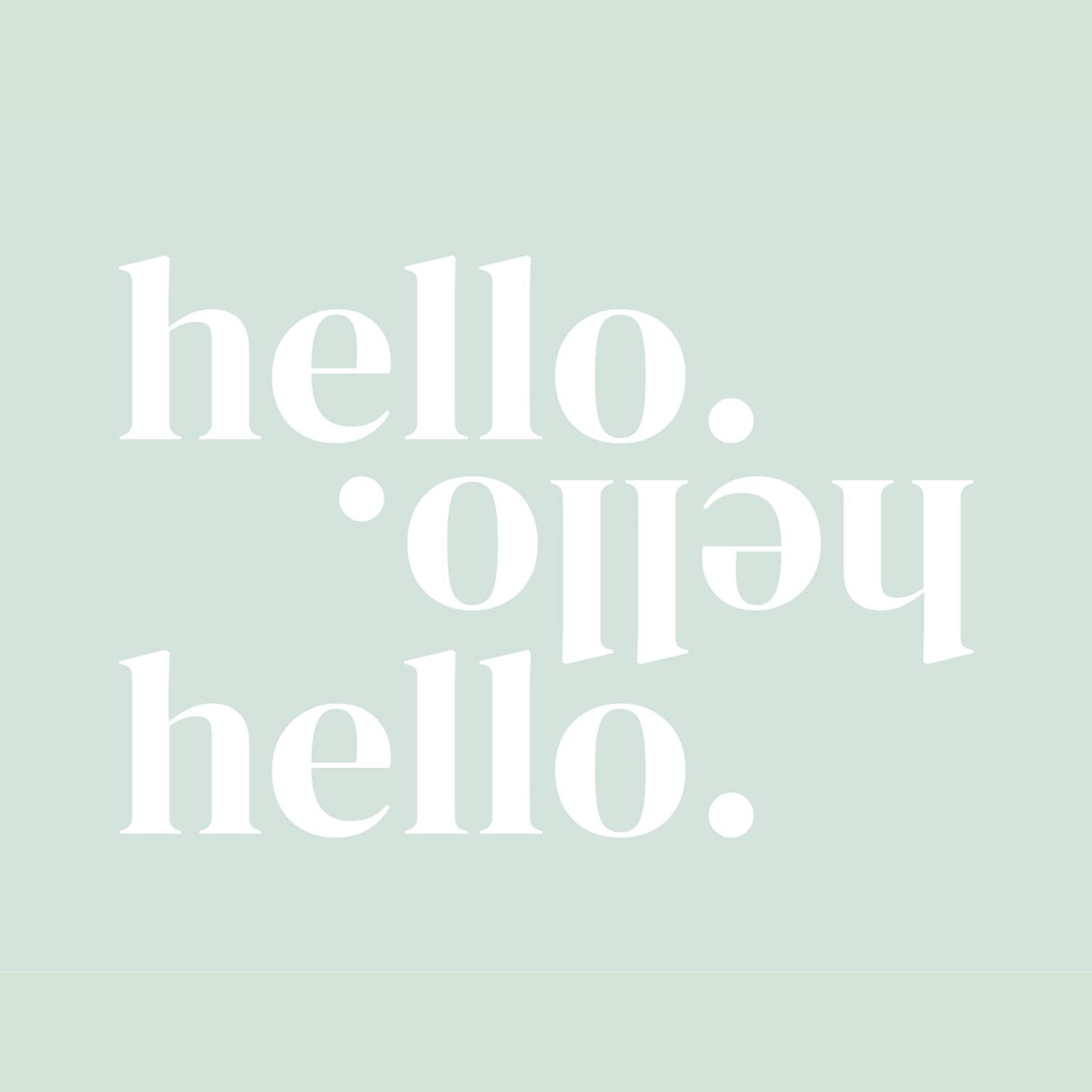 Hello hello hello notecard