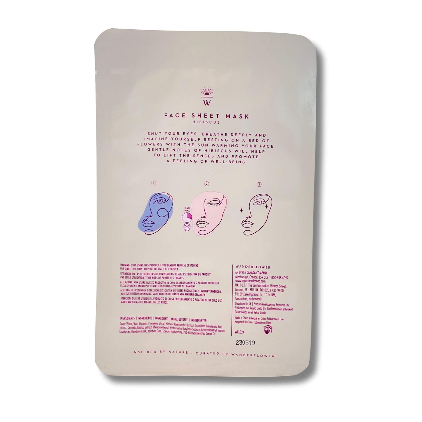 Hibiscus face sheet mask instructions