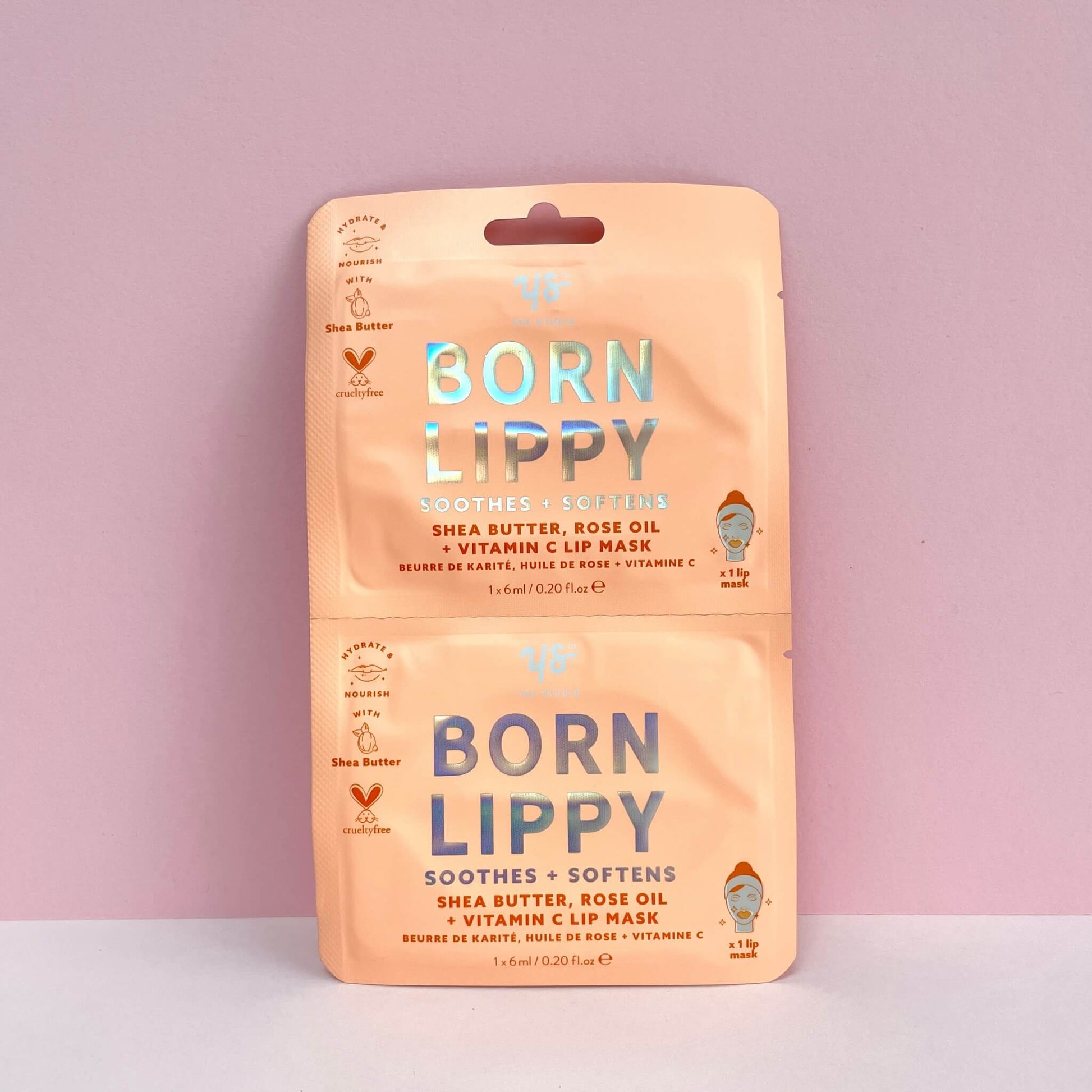 Shea butter, rose oil and vitamin c lip mask