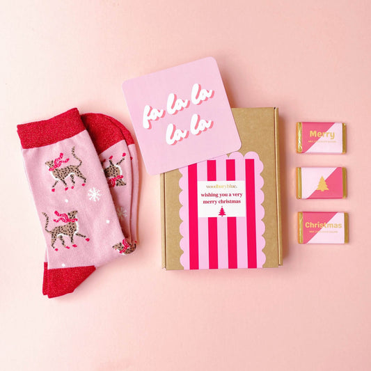 Socks and Chocs Letterbox Gift - Merry Christmas