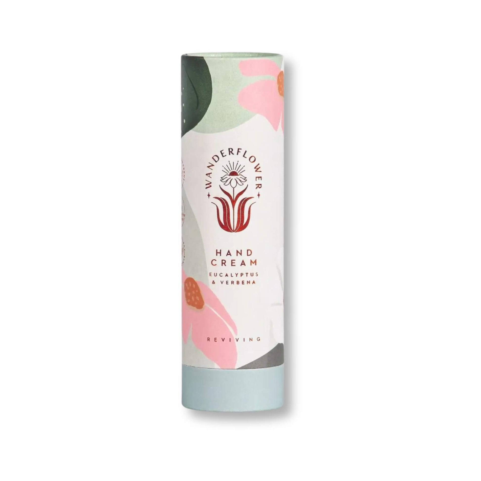 Eucalyptus and Verbena hand cream packaged in a gift tube