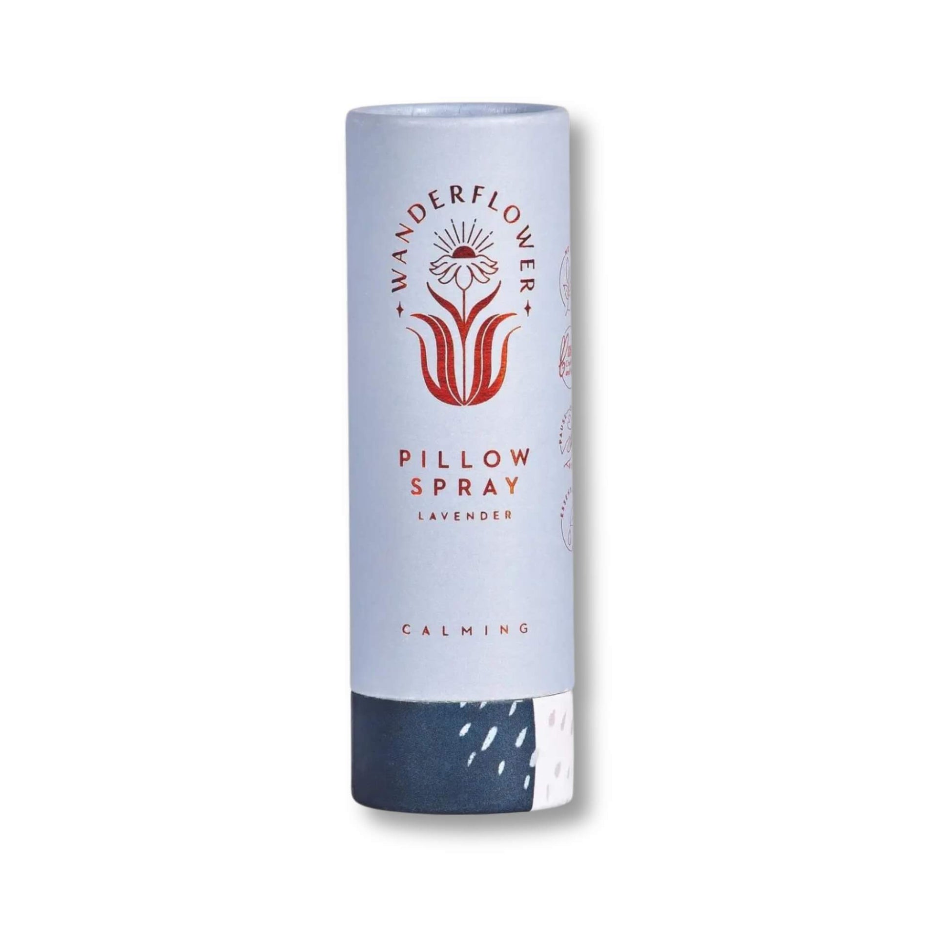 Calming lavender pillow spray packaged in a tube