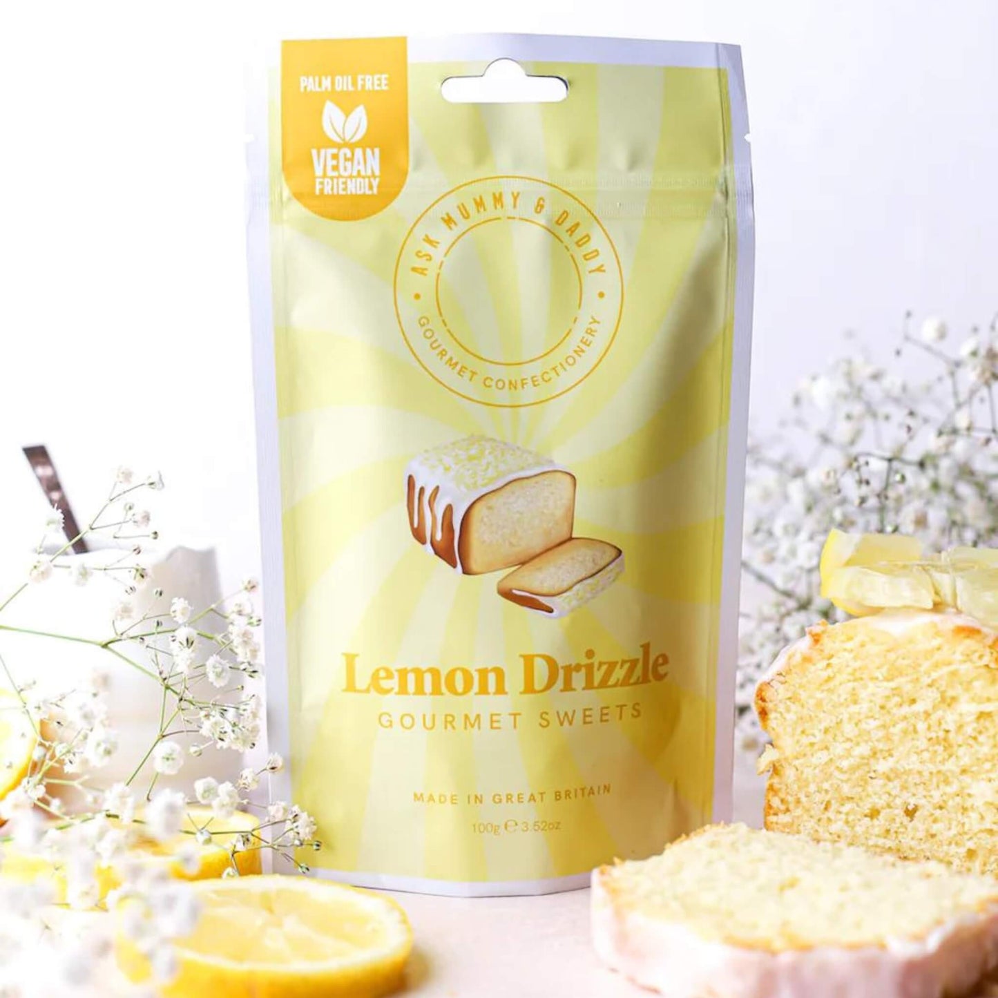 Lemon drizzle cake flavour sweets