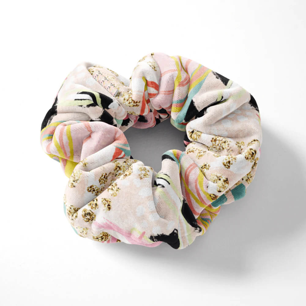 Multicolour hair scrunchie