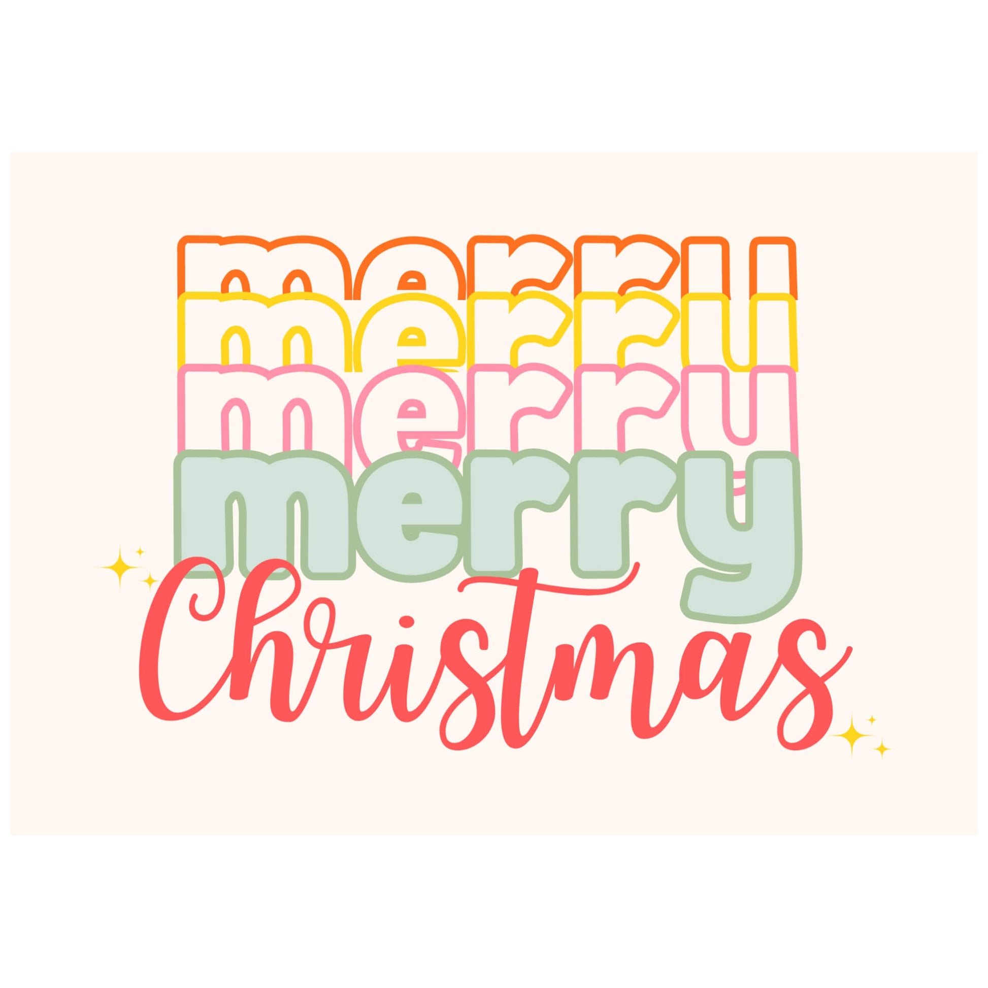 Merry Christmas A6 notecard