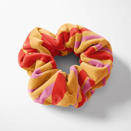 Orange, pink and red hair scrunchie