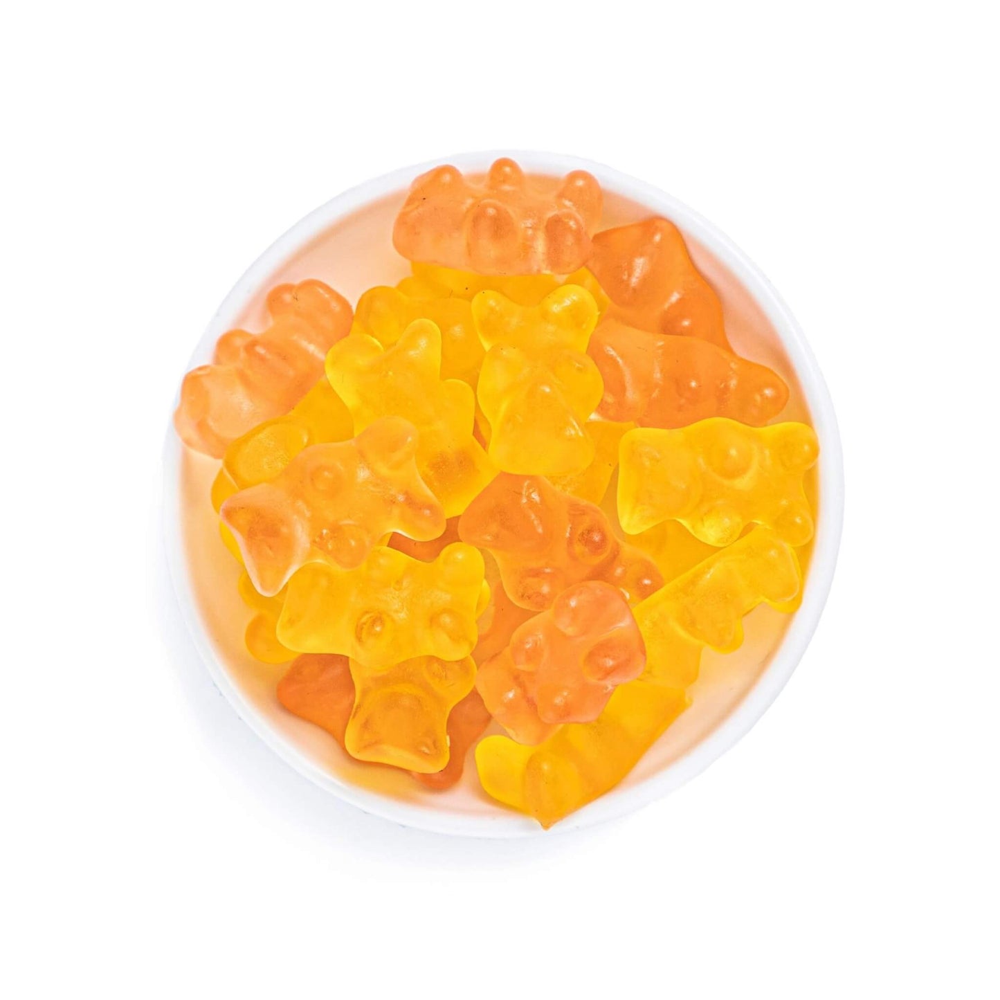 A bowl of Prosecco gummy bear sweets