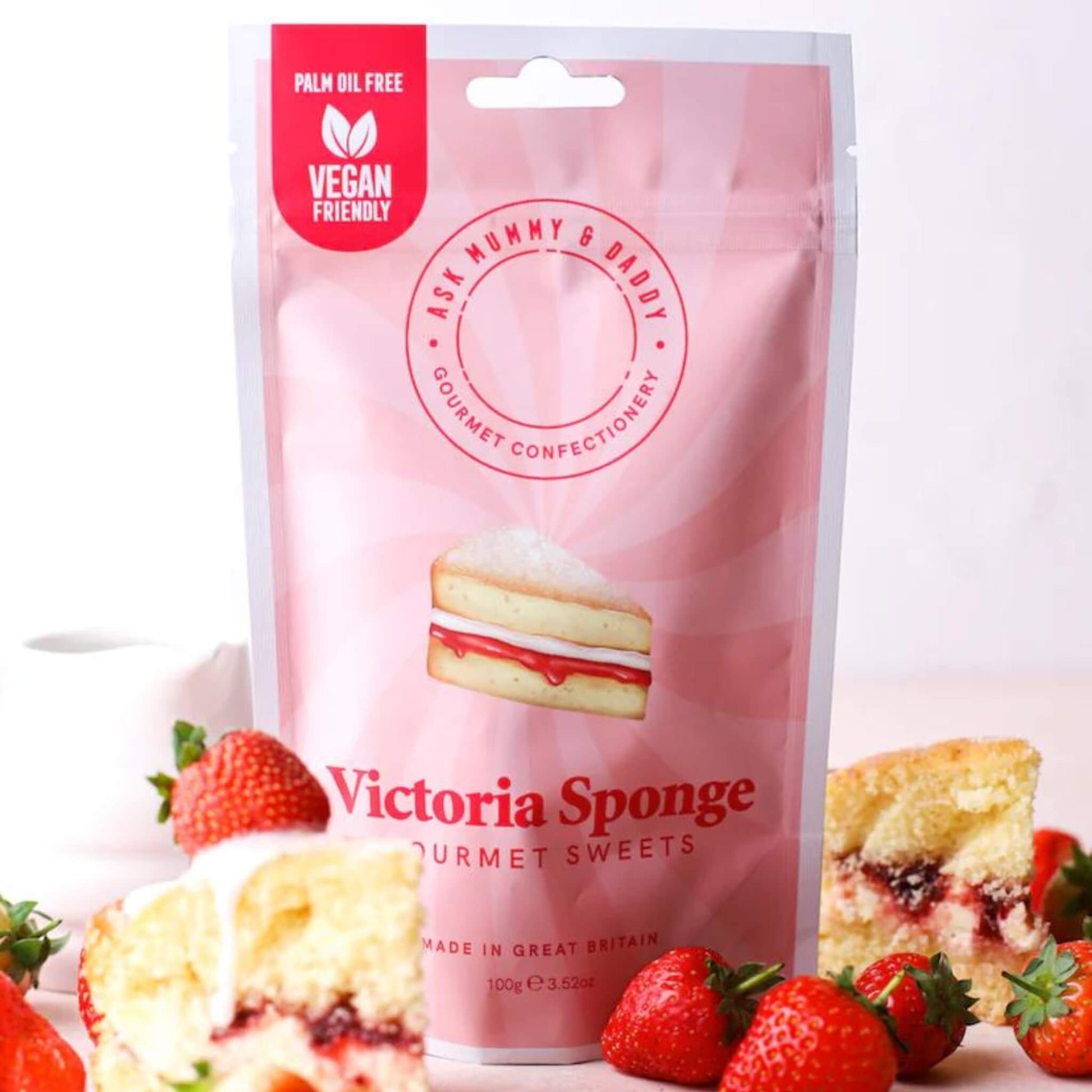 Victoria sponge cake flavour sweets