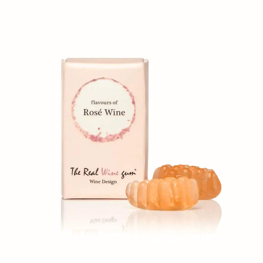 A mini box of rosé wine flavoured wine gums