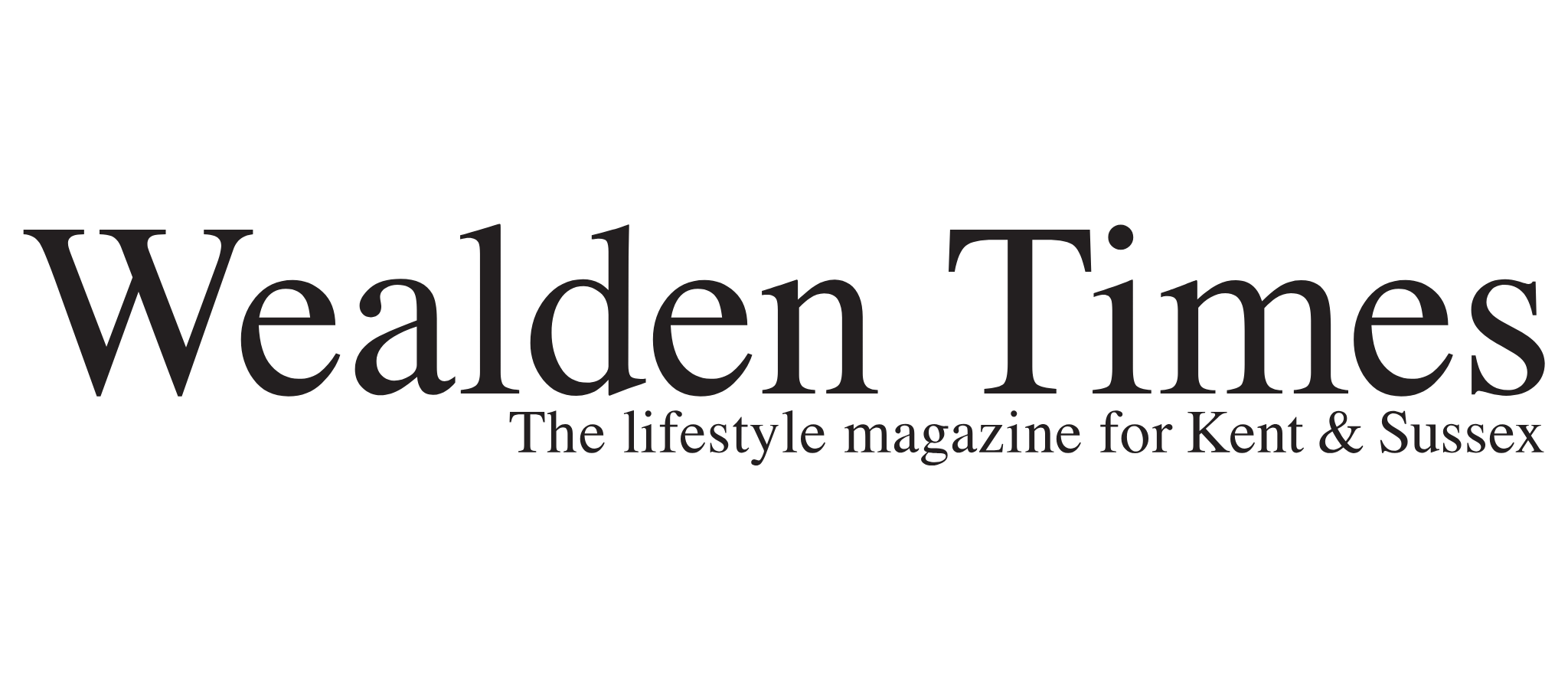 Logo of Wealden Times magazine for Kent & Sussex on a white background